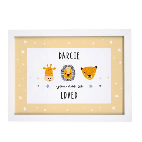 Personalised So Loved Nursery A4 Framed Print £19.99